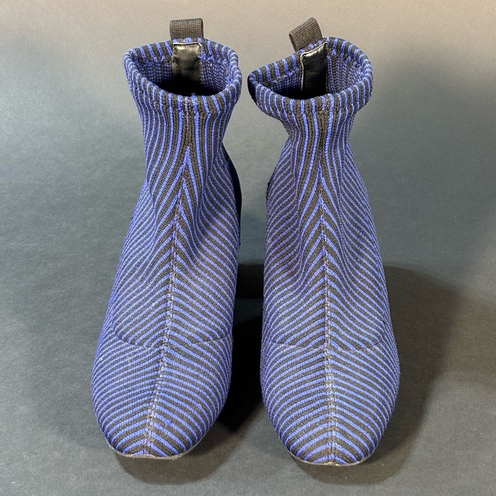Zara Striped Sock Booties with Heel
